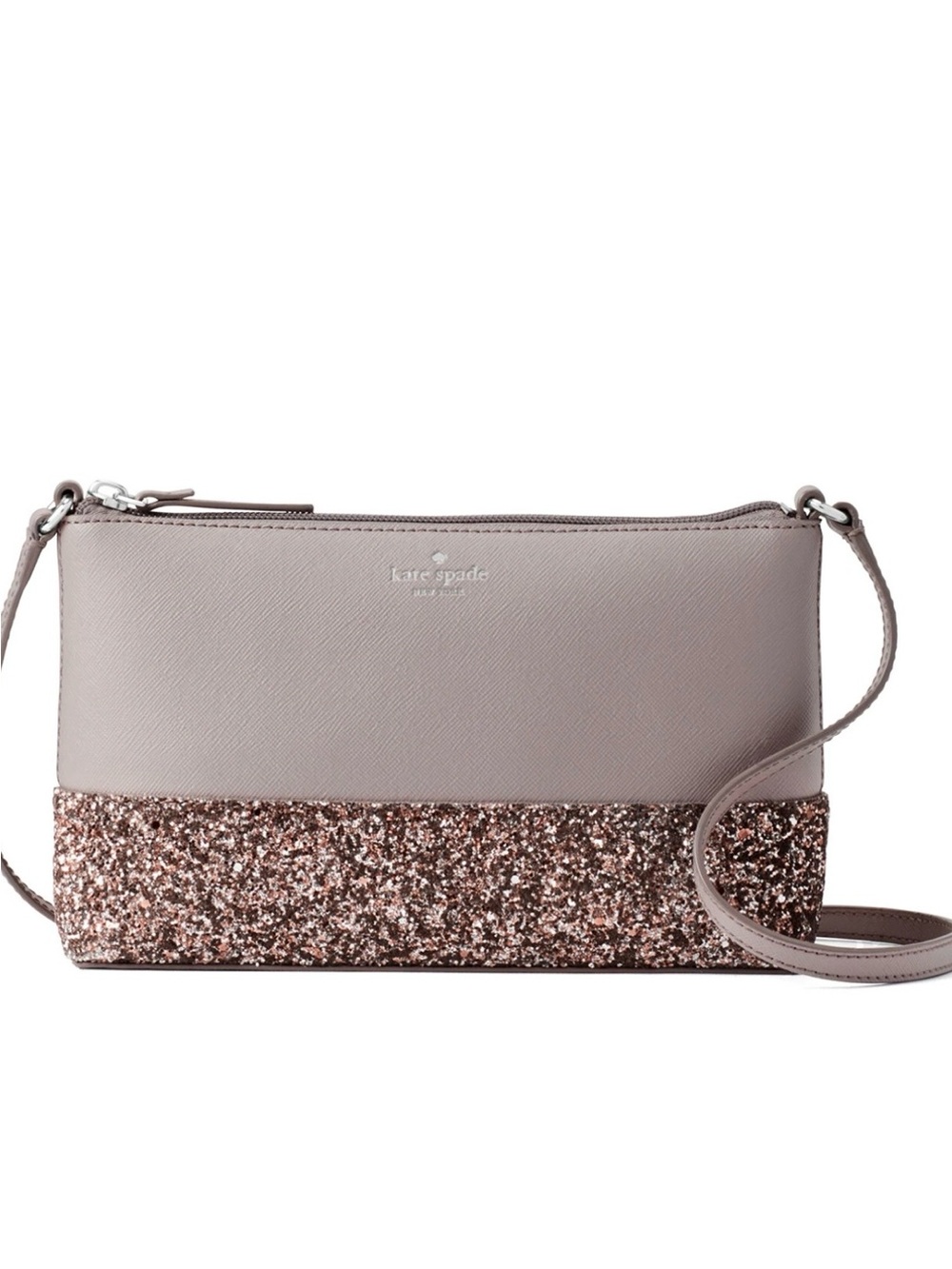 kate spade Greta Court Ramey Glitter Saffiano Crossbody - Picture 2 of 12
